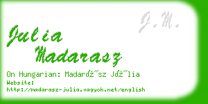 julia madarasz business card